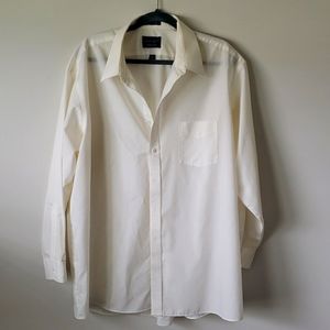 Towncraft Men's Dress Shirt  Neck: 18 Color: Ivory.